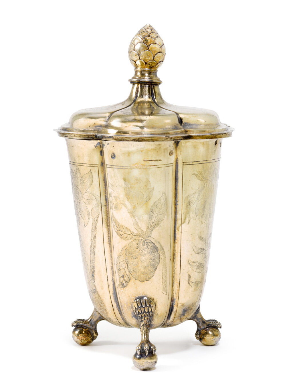 View full screen - View 1 of Lot 13. A German silver-gilt hexafoil beaker, Hans Spath, Breslau, circa 1640.