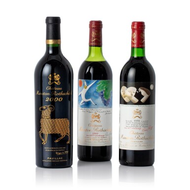 View full screen - View 1 of Lot 3019. Château Mouton Rothschild 2000 (3 BT).