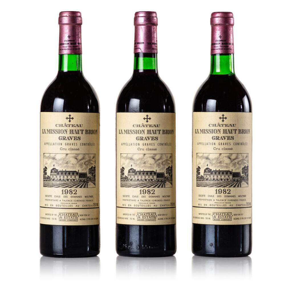 View full screen - View 1 of Lot 423. Château La Mission Haut-Brion 1982 (3 BT).