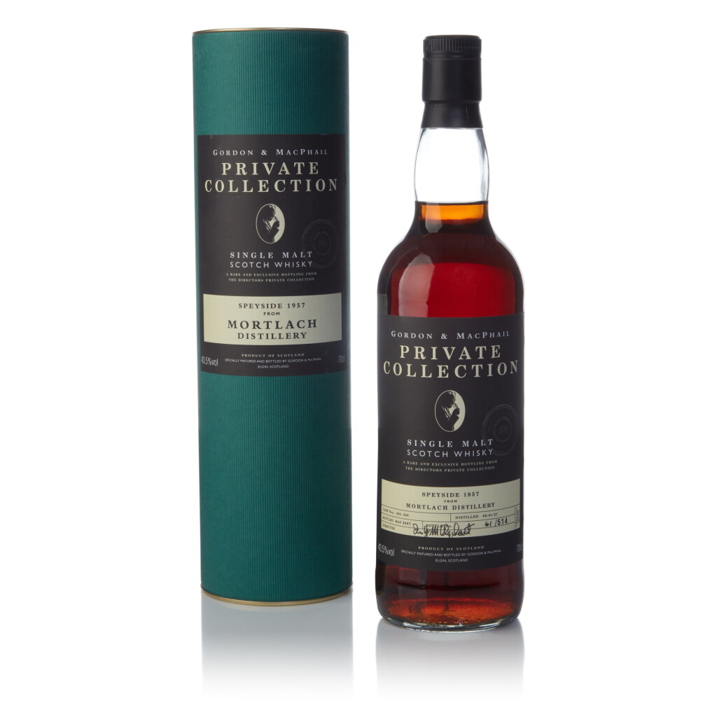 View full screen - View 1 of Lot 236. Mortlach Gordon & MacPhail Private Collection 43.5 abv 1957 (1 BT 70cl).