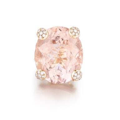 View full screen - View 1 of Lot 379. Dior | Bague morganite et diamants, "Miss Dior" | Morganite and diamond ring, 'Miss Dior'.