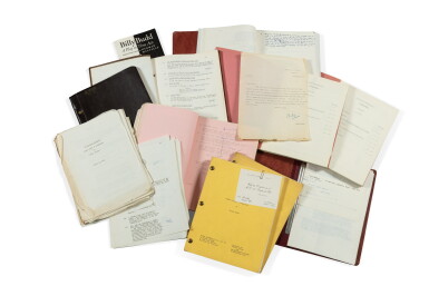 View full screen - View 1 of Lot 102. Peter Ustinov. Billy Bud. Set of screenplays typescripts. | Peter Ustinov. Billy Bud. Ensemble de scenarios dactylographiés.