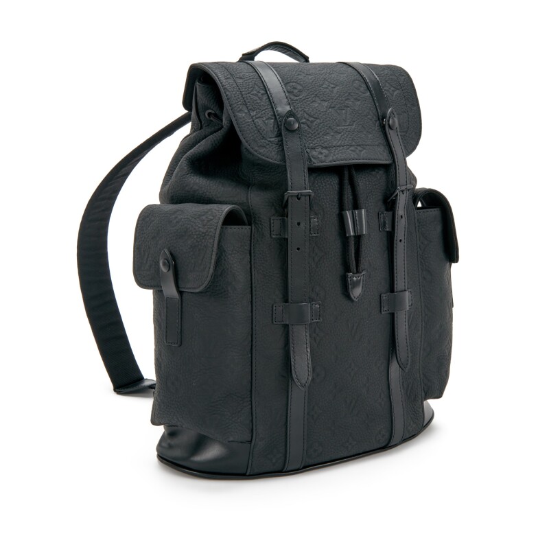 louis vuitton backpack christopher pm template stud closure keeps whats inside secure Louis Vuitton Graphite Damier Canvas