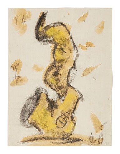 View full screen - View 1 of Lot 178. CLAES OLDENBURG & COOSJE VAN BRUGGEN | STUDY FOR SOFT SAXOPHONE.