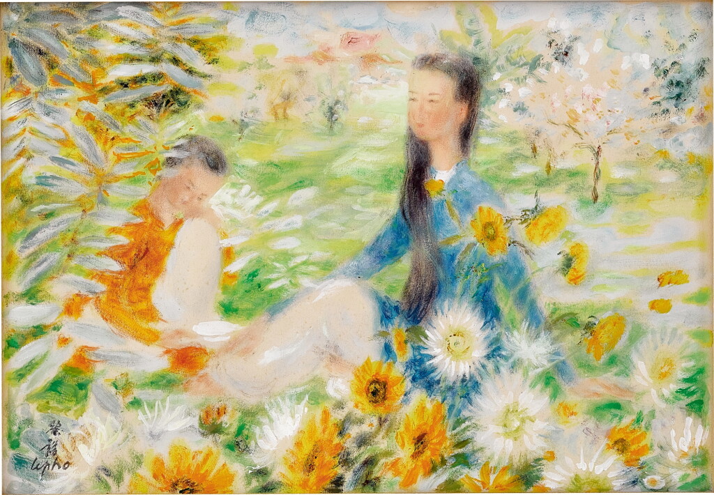 View full screen - View 1 of Lot 1028. Le Pho 黎譜 | Mother and child 母與子.