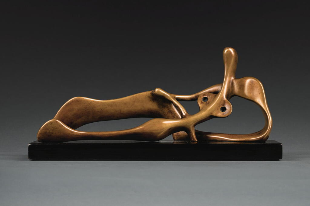 View full screen - View 1 of Lot 13. HENRY MOORE | RECLINING FIGURE: SNAKE.