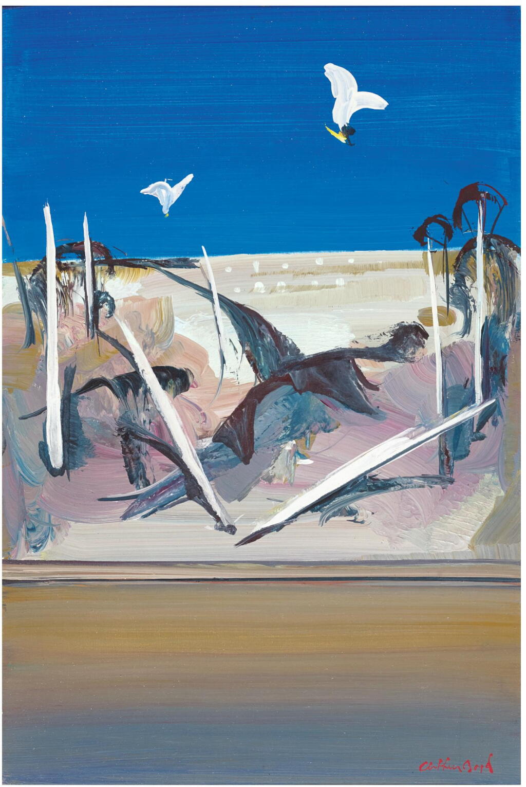 View full screen - View 1 of Lot 190. ARTHUR BOYD | COCKATOOS & HILLSIDE SHOALHAVEN RIVER NEW SOUTH WALES.
