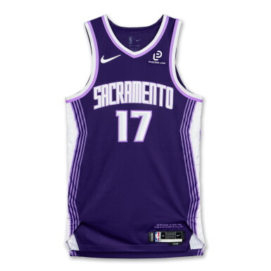View full screen - View 1 of Lot 32. Dennis Schröder Sacramento Kings 2025-2026 Game Worn City Edition Jersey .