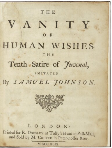 The vanity of human wishes text image