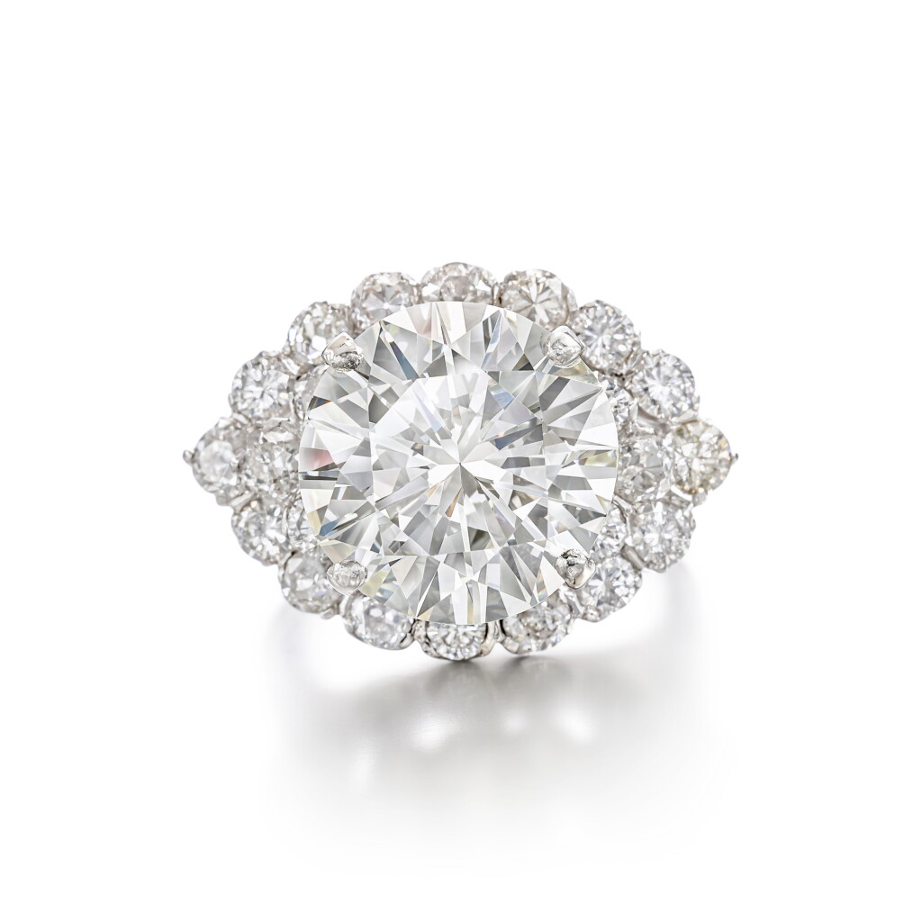 View full screen - View 1 of Lot 1688. Diamond Ring | 7.23克拉 圓形 N色 鑽石 戒指.