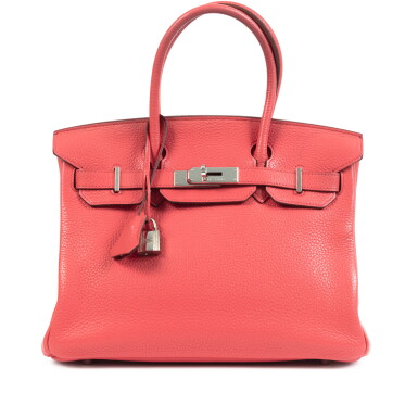 View full screen - View 1 of Lot 647. Bougainvillier Togo Birkin 30 Palladium Hardware, 2010 .