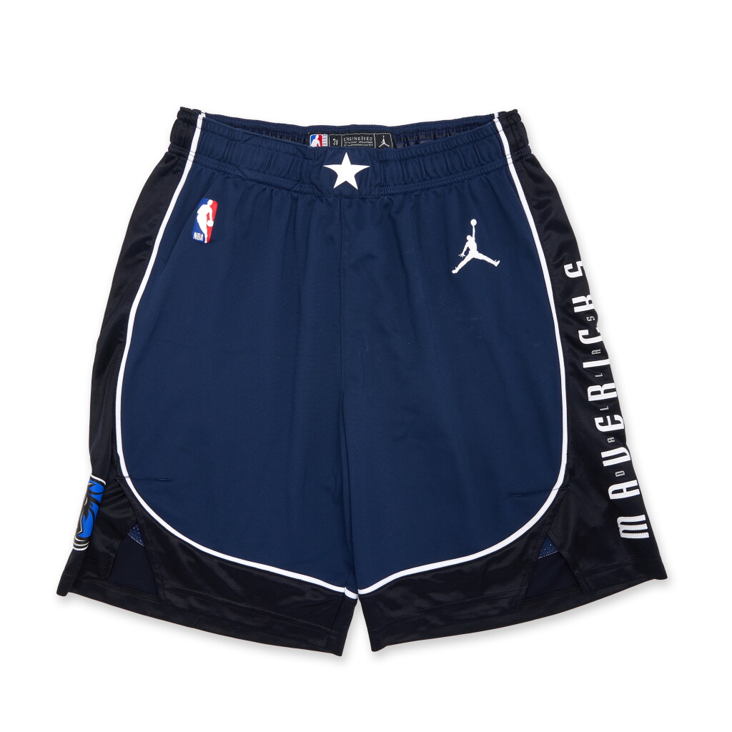 View full screen - View 1 of Lot 24. Kyrie Irving Dallas Mavericks 2024 NBA Finals Game Worn Statement Edition Shorts | Game 3.