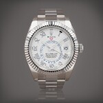 Sky-Dweller 'stickered', reference 326939 Montre bracelet en or blanc à quantième annuel, double fuseau horaire et date | White gold annual calendar and dual time zone wristwatch with date and bracelet Vers 2015 | Circa 2015