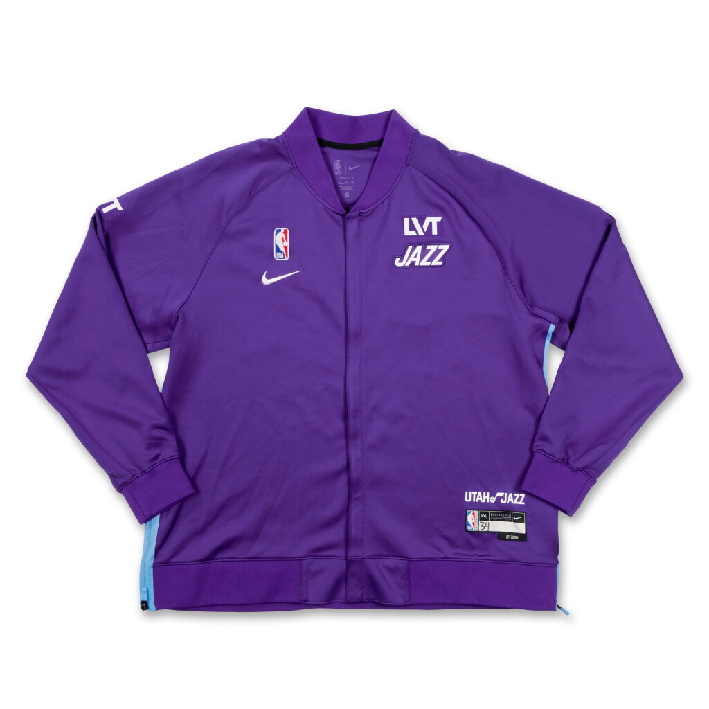 View full screen - View 1 of Lot 138. Oscar Tshibwe Utah Jazz 2024-2025 City Edition Warmup Set .