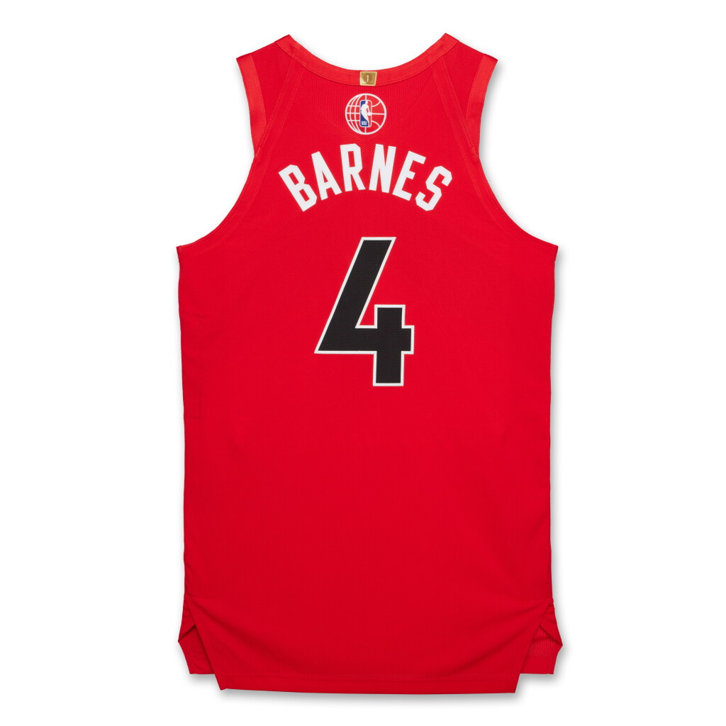 View full screen - View 1 of Lot 171. Scottie Barnes 'Canada Series' Toronto Raptors 2024-2025 Game Issued Icon Edition Jersey.