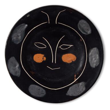 View full screen - View 1 of Lot 13. Service visage noir: plate J (A. R. 45).