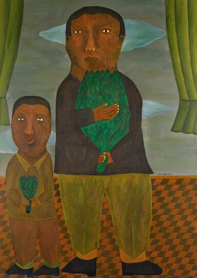 View full screen - View 1 of Lot 74. SALAH ELMUR | THE ARTICHOKE HOLDERS.