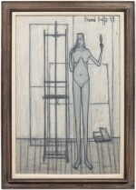 Modèle dans son atelier