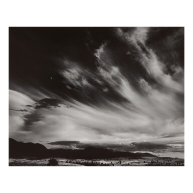 View full screen - View 1 of Lot 106. ANSEL ADAMS | 'MOON AND CLOUDS, NORTHERN CALIFORNIA'.