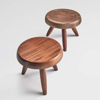 View full screen - View 1 of Lot 396. Pair of "Berger" Stools.