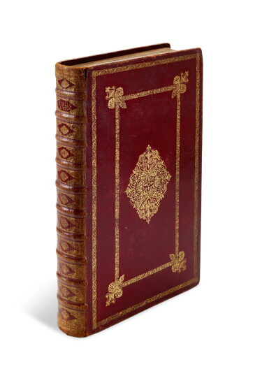 View full screen - View 1 of Lot 170. Bible | Dutch, Dordrecht, 1686, illuminated and coloured, near-contemporary red morocco gilt.