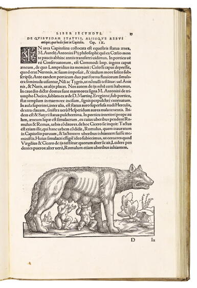 View full screen - View 1 of Lot 118. Marliani, Urbis Romae topographia, Basel, 1550, old vellum.