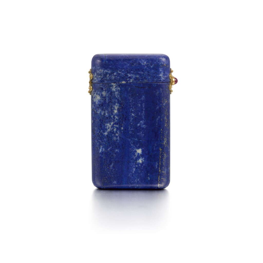 View full screen - View 1 of Lot 45. A gold-mounted lapis lazuli cigarette case, Continental, circa 1925.