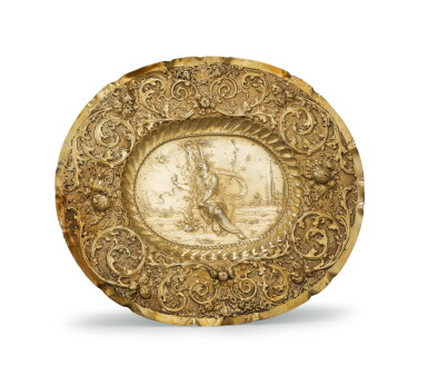 View full screen - View 1 of Lot 206. A GERMAN SILVER-GILT DISH, BY PETER RAHM, AUGSBURG, CIRCA 1701-1705 | PLAT DE PRÉSENTATION EN VERMEIL, PAR PETER RAHM, AUGSBOURG, VERS 1701-1705.