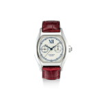 CARTIER | TORTUE MONOPOUSSOIR, REFERENCE 2396, A WHITE GOLD SINGLE-BUTTON CHRONOGRAPH WRISTWATCH, CIRCA 2000