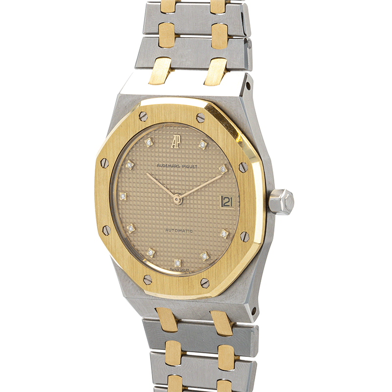 Royal Oak, Ref. 5402SA Montre bracelet en acier, or jaune et sertie de diamants avec date et bracelet | Stainless steel, yellow gold and diamond-set wristwatch with date and bracelet Vers 1979 | Circa 1979