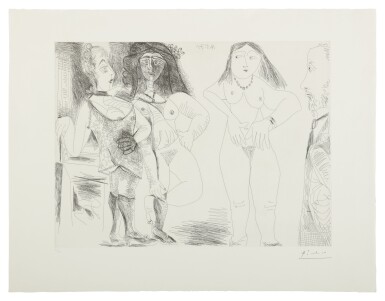 View full screen - View 1 of Lot 28. PABLO PICASSO | DEGAS CHEZ LES FILLES. LA NOTE (B. 1981; BA. 1991).