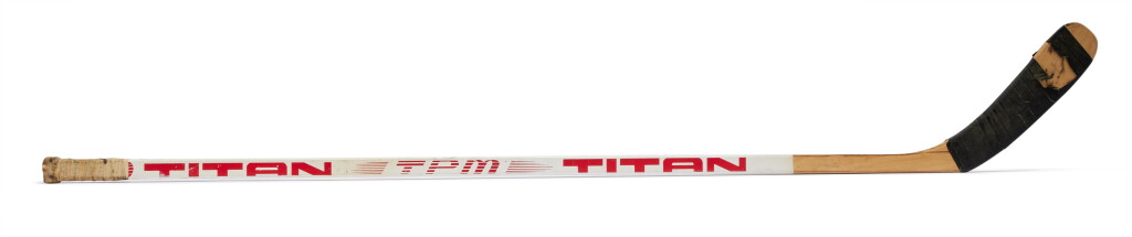 View full screen - View 1 of Lot 2. Wayne Gretzky 'Single Season Goal Scoring Record Breaking Game' 1982 Edmonton Oilers Game Used & Signed Hockey Stick .