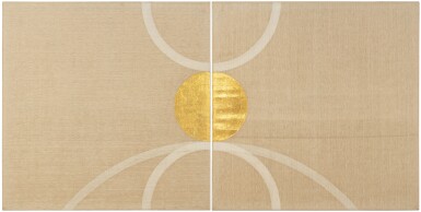 View full screen - View 1 of Lot 14. Gold Painting 3, 4.