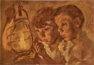 View full screen - View 1 of Lot 325. The oil lamp.
