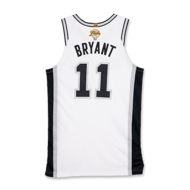 View full screen - View 1 of Lot 8. Carter Bryant San Antonio Spurs 2026 NBA Finals Game Worn Association Edition Jersey | Game 2.