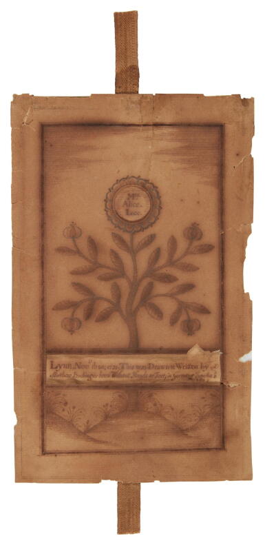 View full screen - View 1 of Lot 127. Buchinger, Matthias | A Buchinger botanical transformation drawing for Alice Lee.