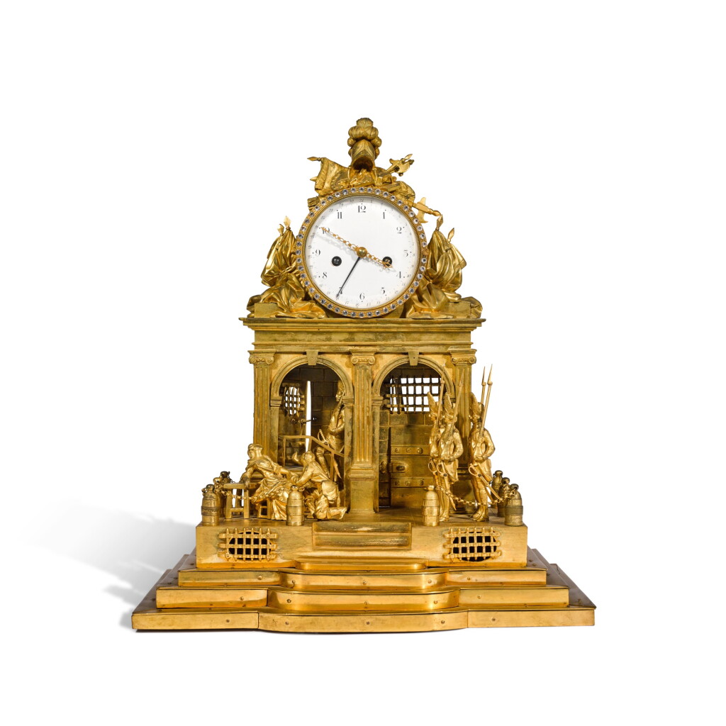 View full screen - View 1 of Lot 98. A gilt-bronze mantel clock "Le Deserteur", French, circa 1775 and later.