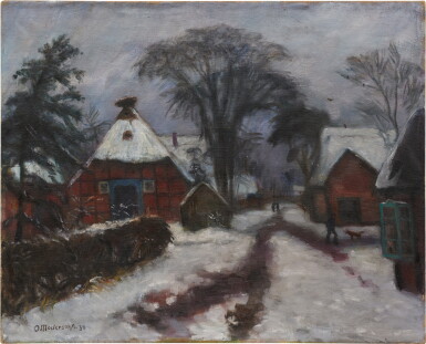 View full screen - View 1 of Lot 55. Fischerhude im Schnee (Fischerhude in the snow).