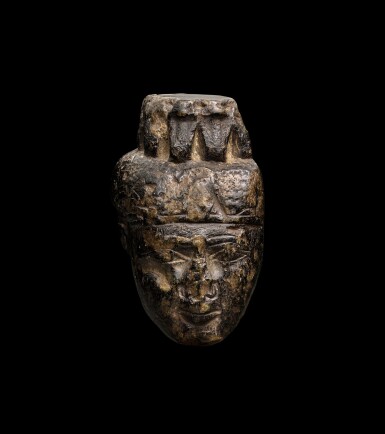 View full screen - View 1 of Lot 48. A Fragmentary Egyptian Granite Head of Isis, Late Period, 716-30 B.C..