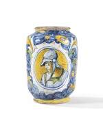 A maiolica albarello, Calabrian, Gerace, 17th century