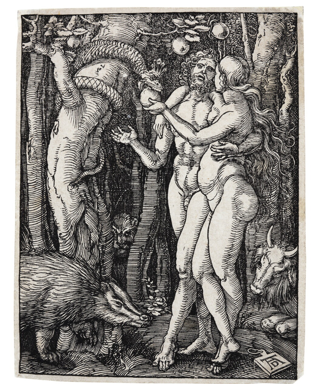 View full screen - View 1 of Lot 1. ALBRECHT DÜRER | ADAM AND EVE; AND ECCE HOMO (B. 17, 358; M., HOLL. 126, 144).