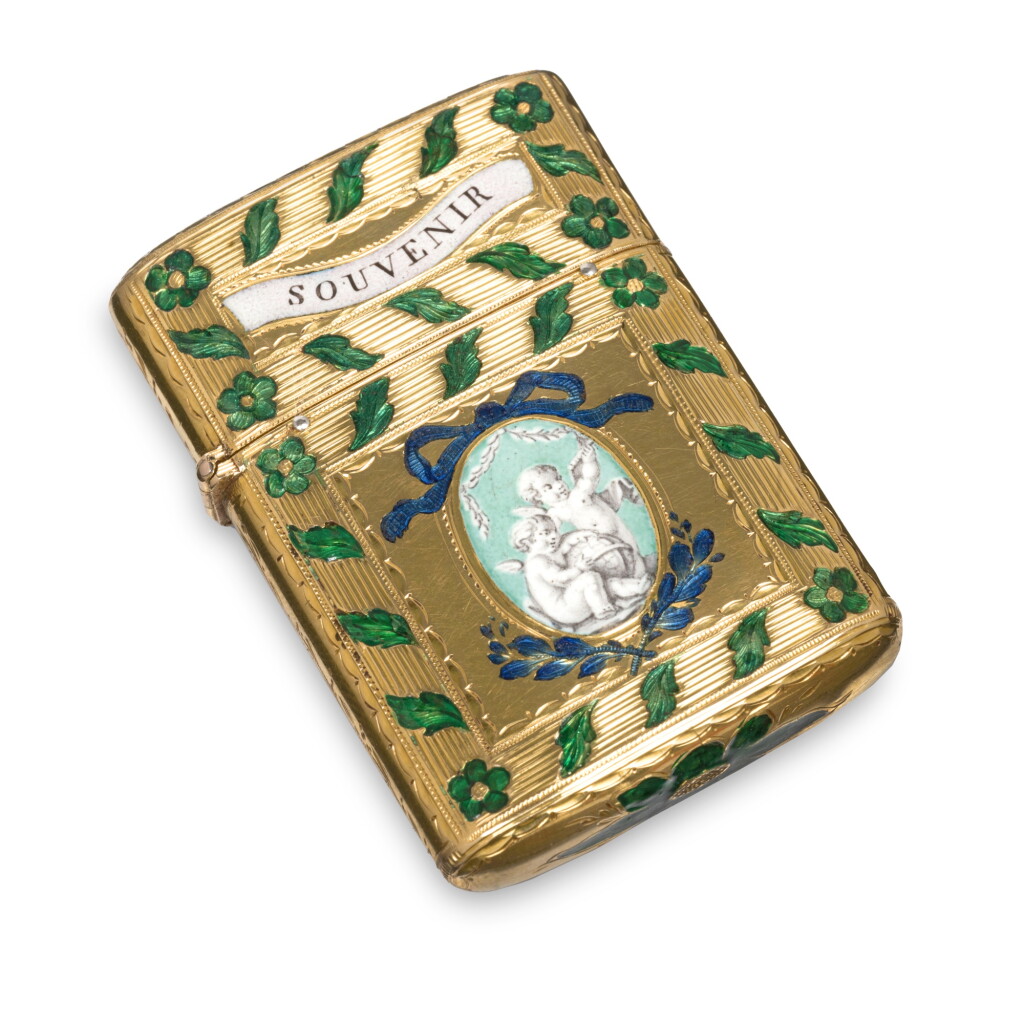 全螢幕檢視 - 查看1226A gold and enamel souvenir, 19th century的1