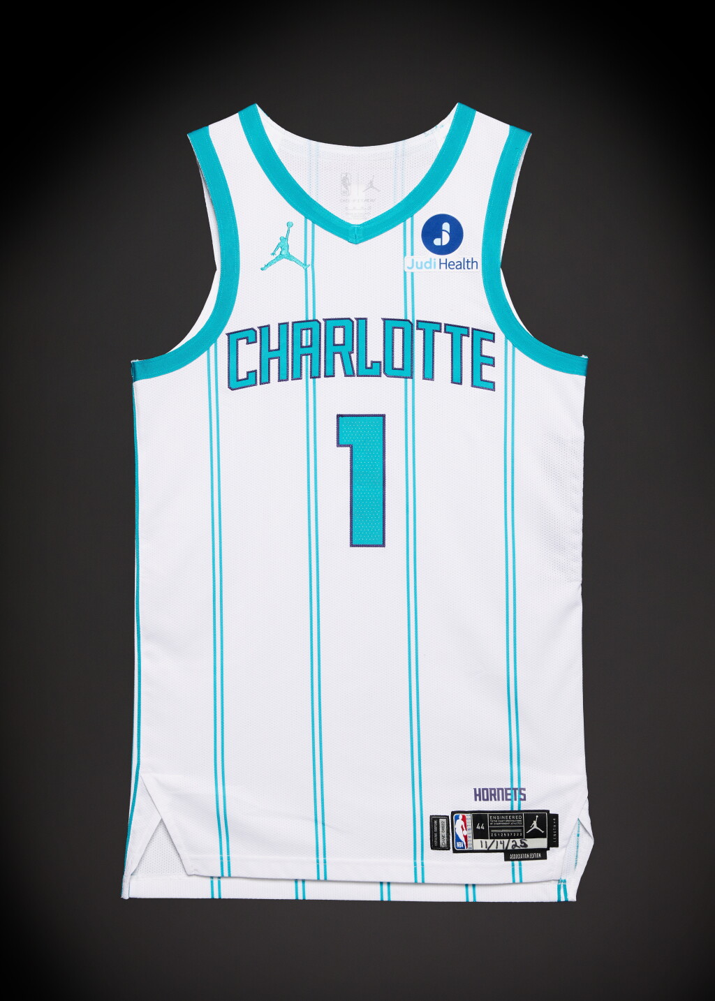 View full screen - View 1 of Lot 17. LaMelo Ball Charlotte Hornets 2025-2026 Emirates NBA Cup Game Worn Association Edition Jersey | 5,000th Career Point | Double-Double.