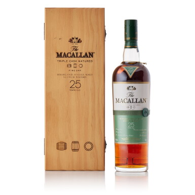 View full screen - View 1 of Lot 9139. The Macallan 25 Year Old Fine Oak Triple Cask 43.0 abv NV (1 BT70).