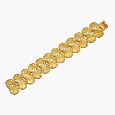 View full screen - View 1 of Lot 1206. Gold and Diamond Bracelet | 卡地亞 | K金 配 鑽石 手鏈.