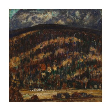 View full screen - View 1 of Lot 338. Autumn Hillside: a Double-Sided Work.