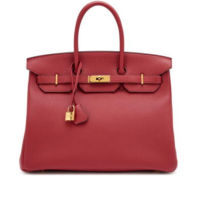View full screen - View 1 of Lot 145. Rouge Grenat Togo Birkin 35 Gold Hardware, 2016.
