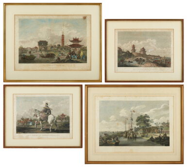 View full screen - View 1 of Lot 552. A set of four coloured Chinese prints after drawings by William Alexander, published by G. Nicol, London, 1796 1796年出版 威廉.亞歷山大 清代城鄉官民風貌版畫一組四幅.