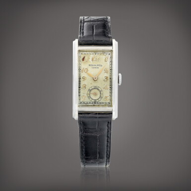 View full screen - View 1 of Lot 8817. A stainless steel wristwatch, Circa 1920 | 百達翡麗 精鋼腕錶,約1920年製.