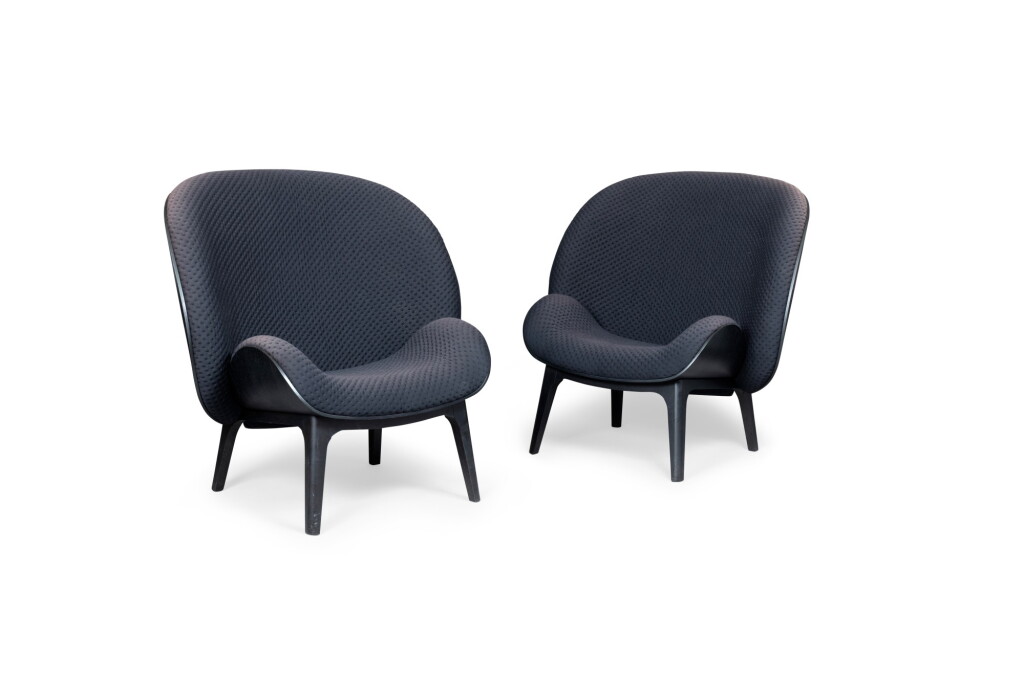View full screen - View 1 of Lot 550. Pair of HUG armchairs, designed in 2009.
